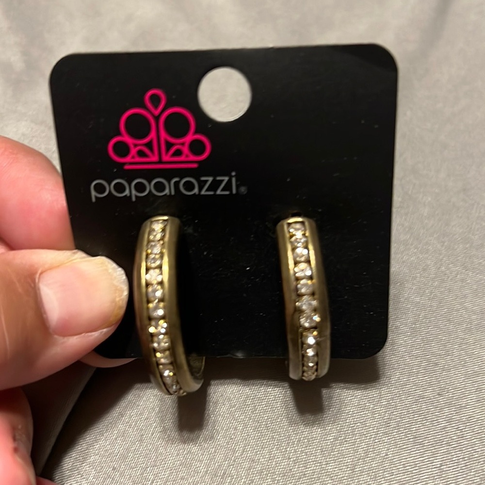 Brass small hoop earrings